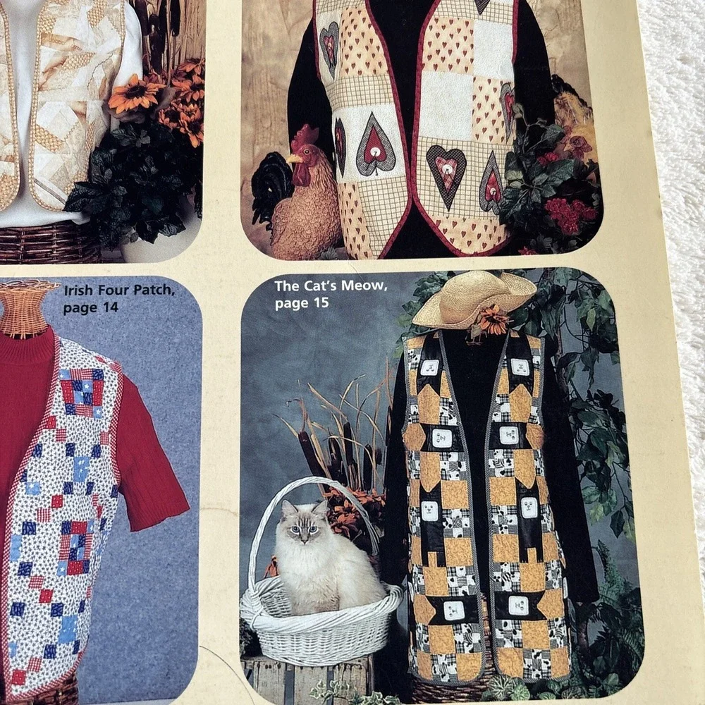 QUILTED VESTS PATTERNS FUN TO WEAR Quilting Sewing Wearable Art 8‎ Projects